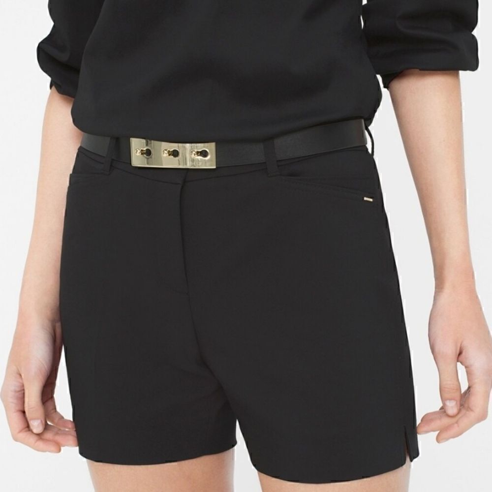 White House Black Market Classic Coastal Stretch Shorts Black 8P